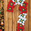 Poinsettia Candy Cane Wreath